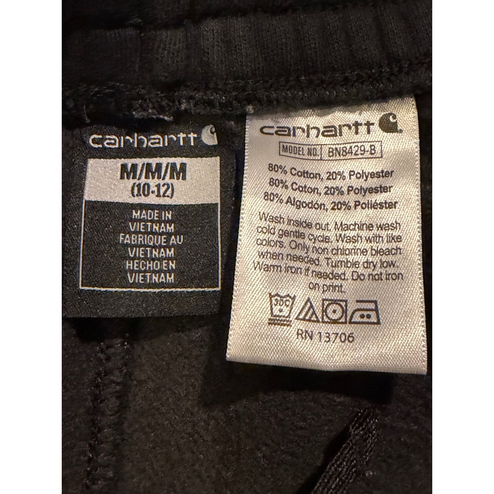 Carhartt Sweatpants Joggers Youth Size M/M (10-12) Black Logo Graphic - Picture 3 of 9